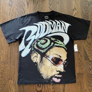 Rodman Apparel Dimensional Worm Tee Mens M Black Dennis Rodman Graphic NWT Y2K